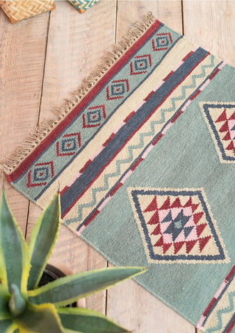 Anaya Hand Woven Wool/Cotton Kilim Rug