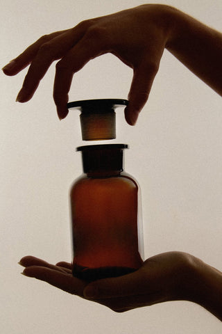 Amber Glass Apothecary Jars