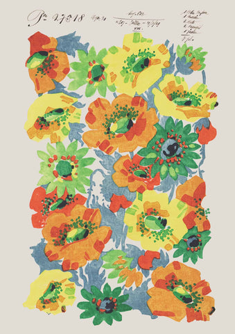 No.013 - Summer Poppies - Vintage Archive Poster Prints
