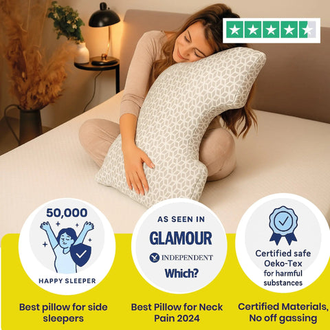 Brightr® MoonHug Adjustable Memory Foam pillow