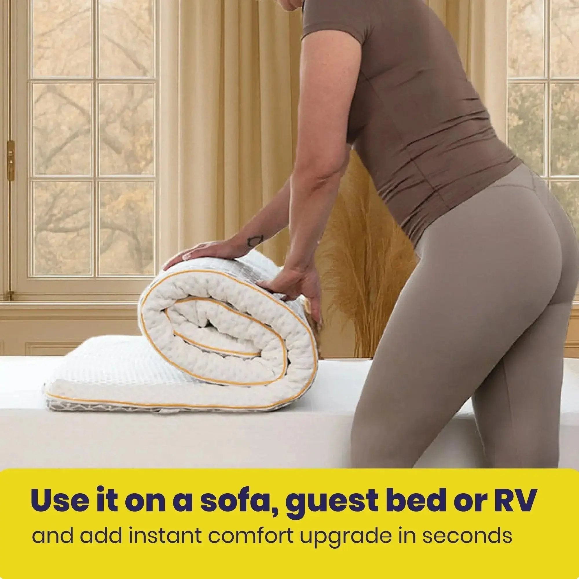 Brightr® Aurora Memory Foam Mattress Topper | Soft & Medium | 5 cm Reversible | Pressure Relief for Shoulder, Hip & Back