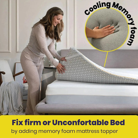 Brightr® Aurora Best Memory foam Mattress Topper for Back Pain, 5cm