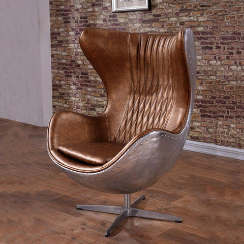 Fawkes Aviator Office Chair, Aluminium Shell