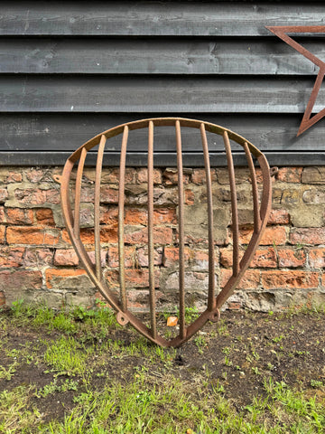 Antique Cast Iron Corner Hay Rack Stable Garden Wall Planter 81cm