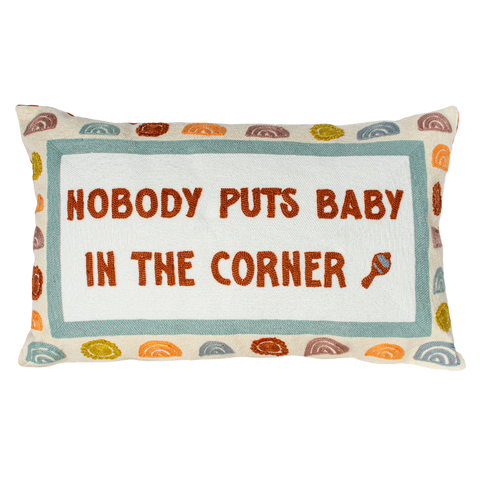 Nobody Puts Baby In The Corner Needlepoint Cushion