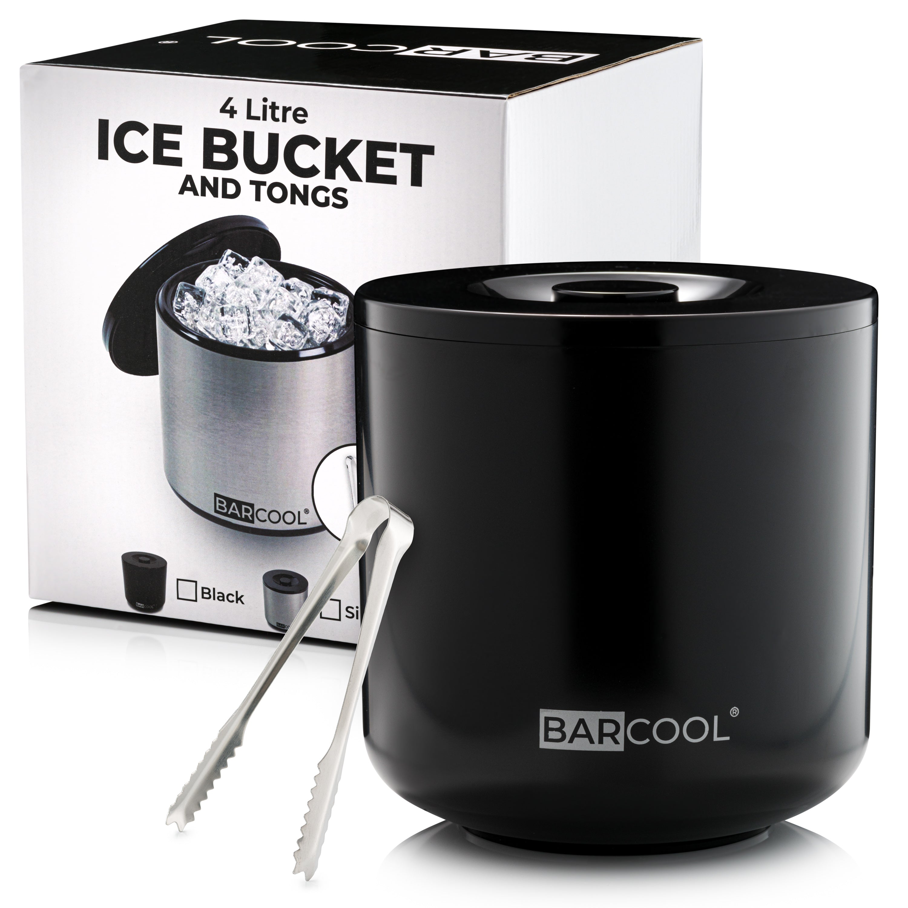 Barcool 4L Ice Bucket Round - Black
