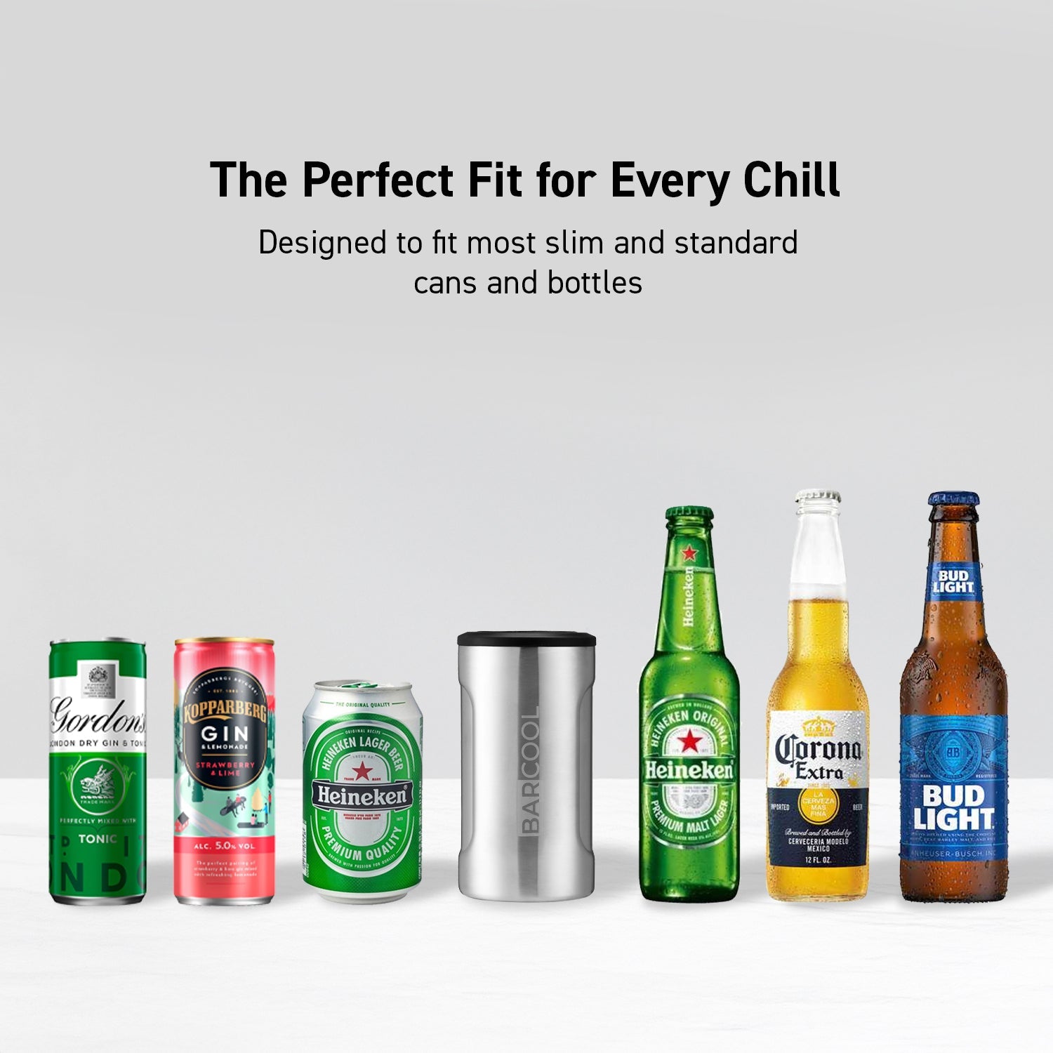 Barcool Insulated Beer Cooler and Tumbler with Opener SS