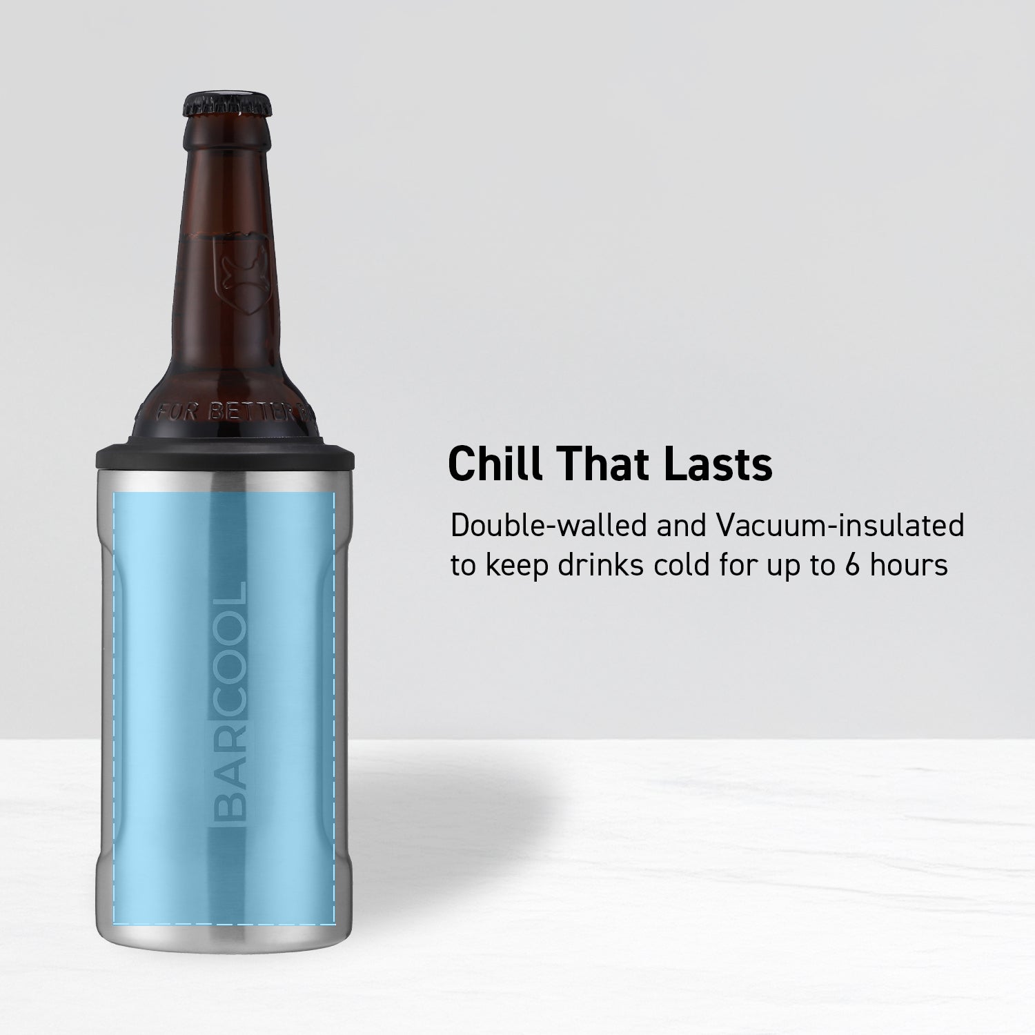 Barcool Insulated Beer Cooler and Tumbler with Opener SS