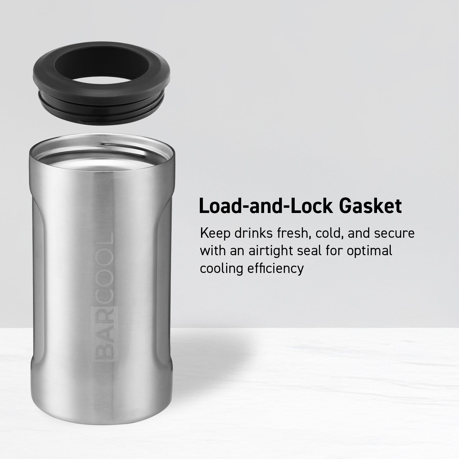 Barcool Insulated Beer Cooler and Tumbler with Opener SS