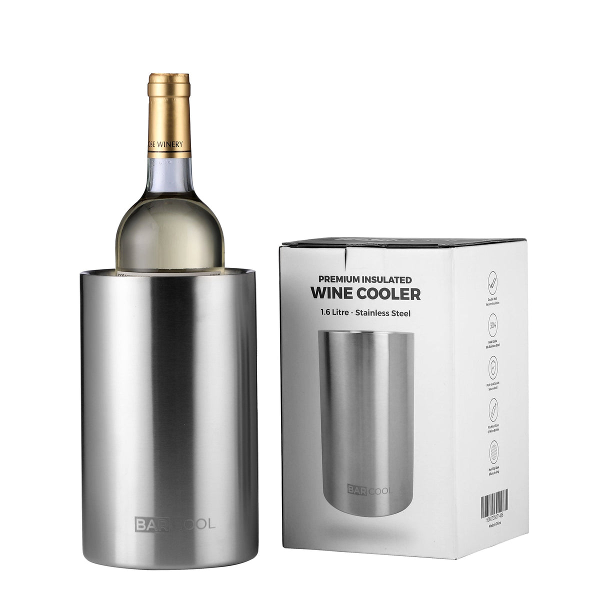 Barcool Wine Cooler Sleeve Stainless Steel