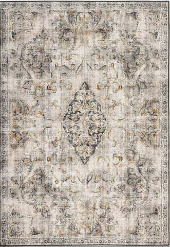 Eco-Washable Cream Rug Vintage Design