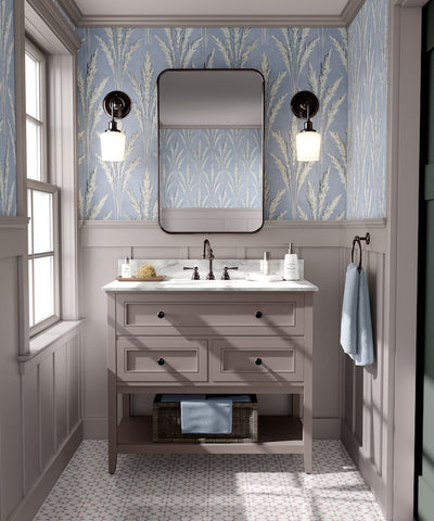 Pampas - In Powder Blue - Wallpaper