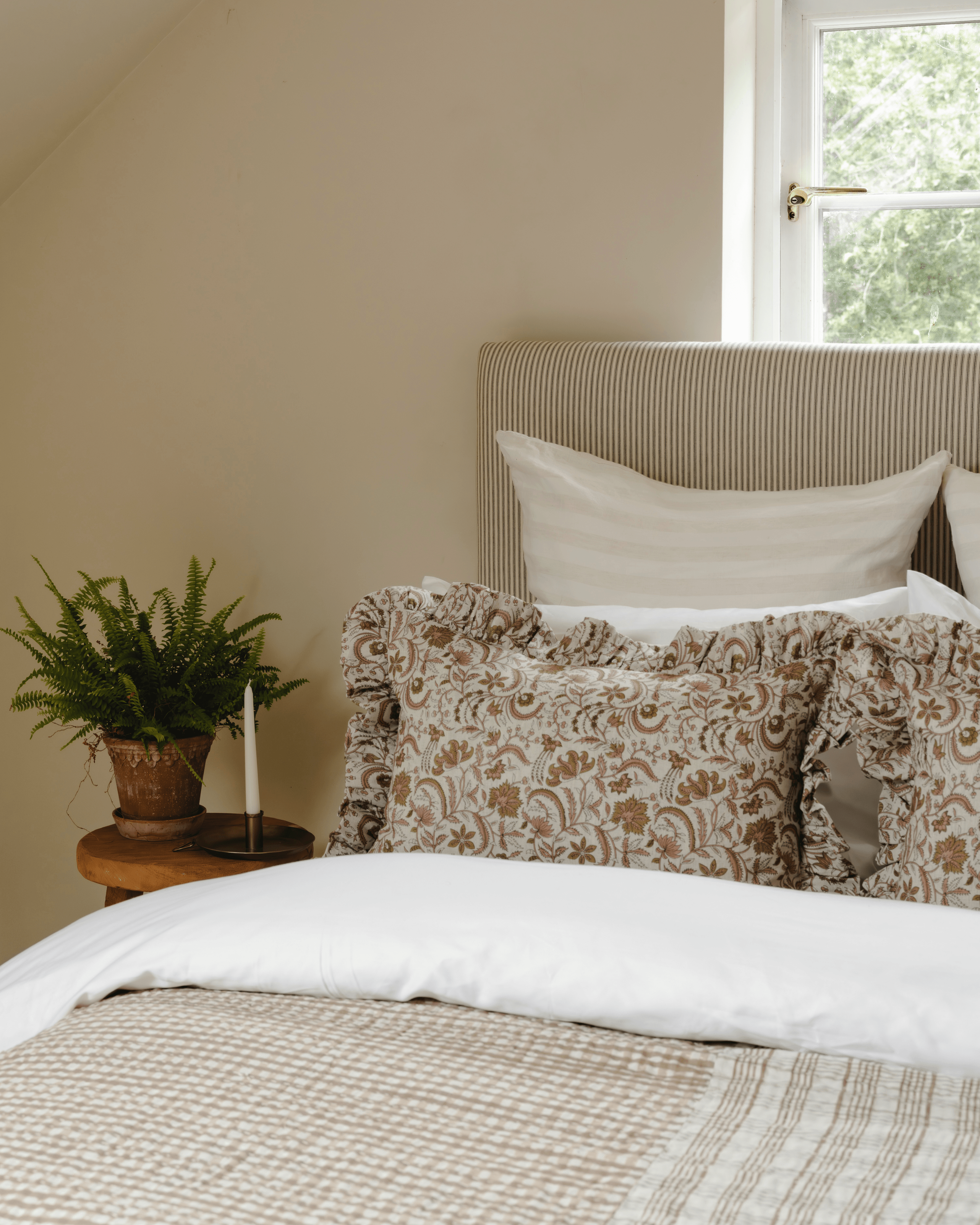The Betsy Floral Frill Cushion