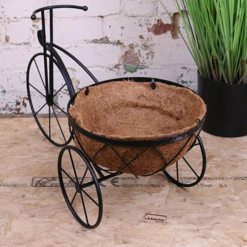 Bike Garden Planter Metal Vintage Style Black