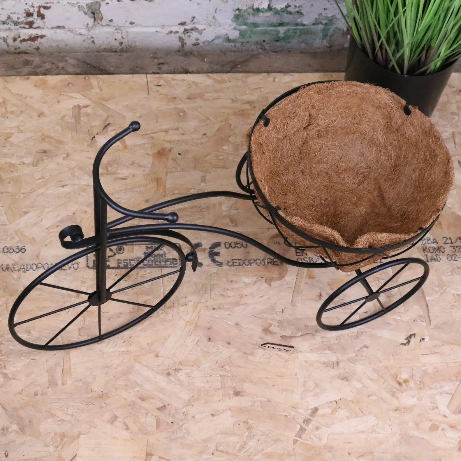 Bike Garden Planter Metal Vintage Style Black