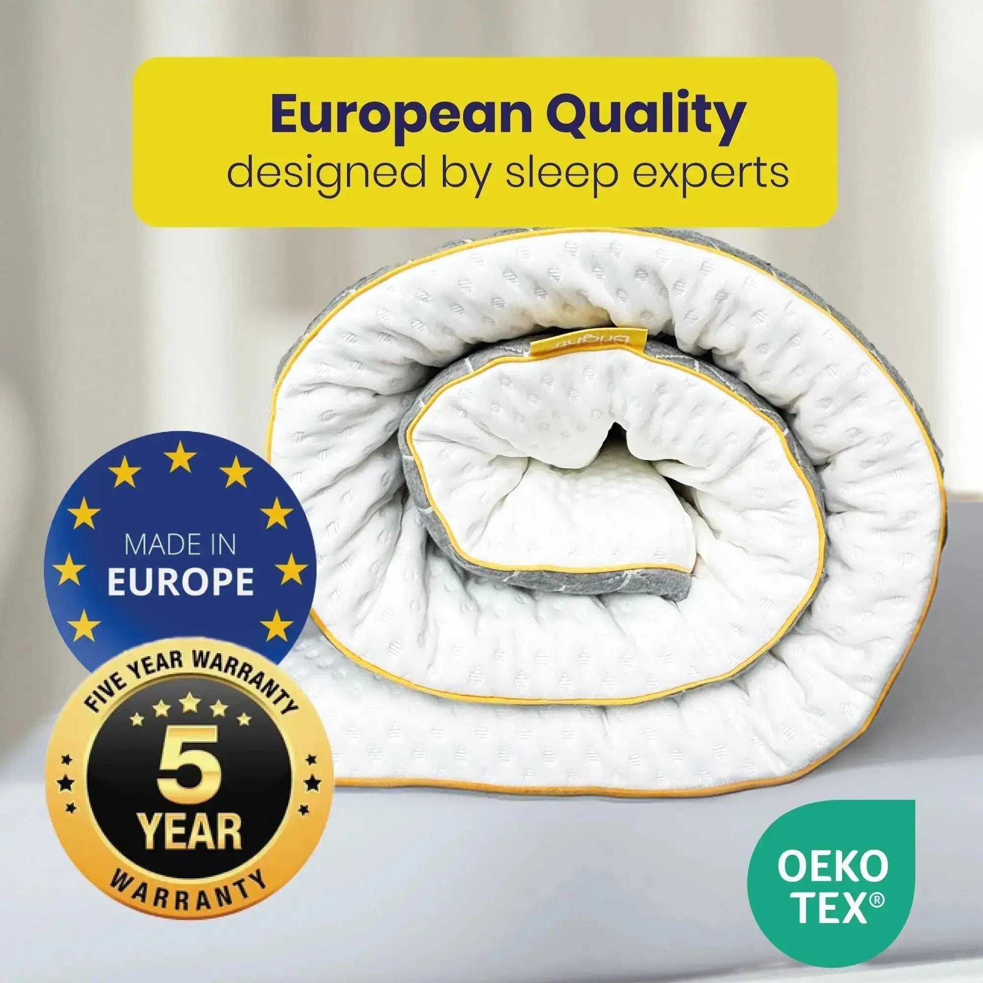 Brightr® Aurora  2 in 1 Memory Foam mattress topper