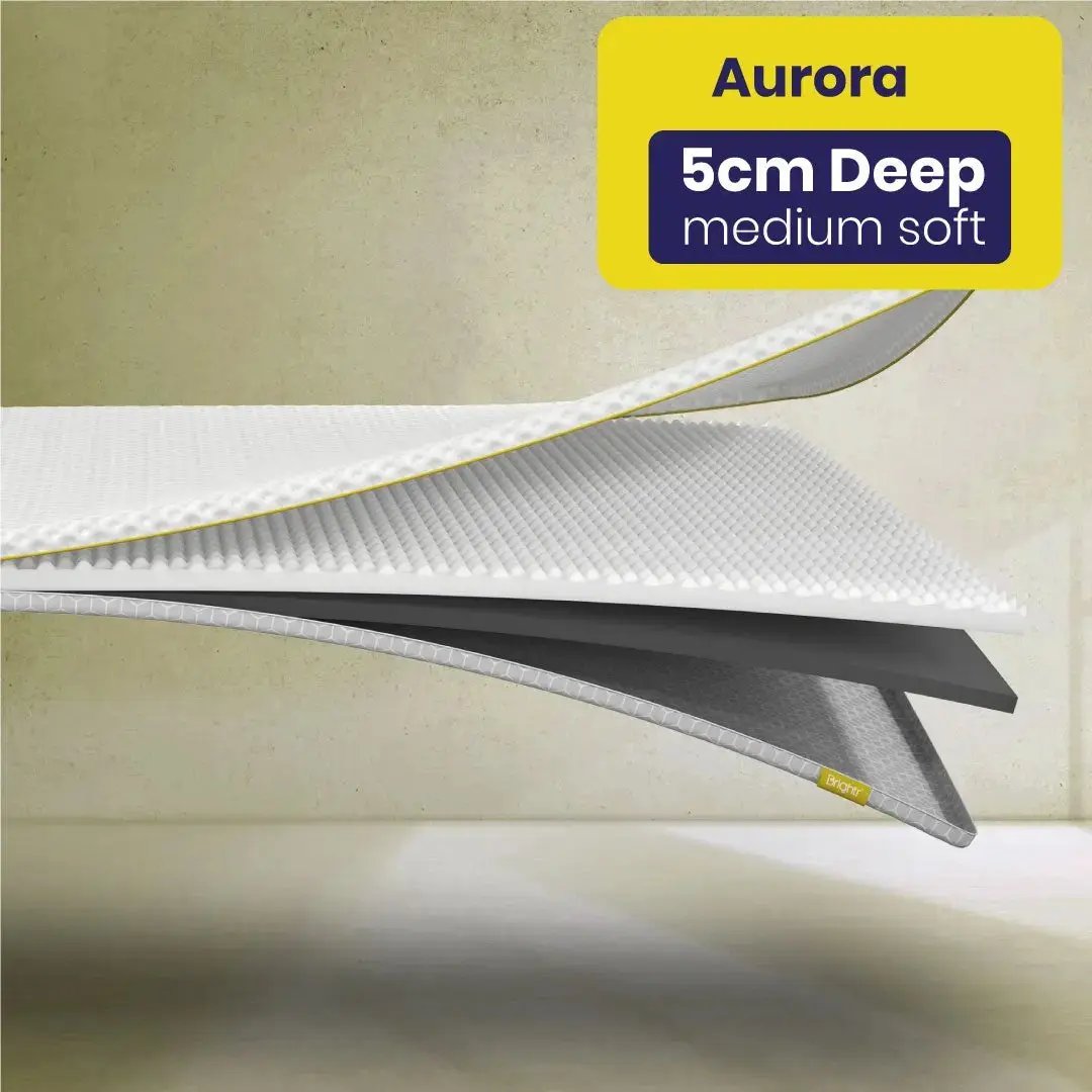 Brightr® Aurora  2 in 1 Memory Foam mattress topper