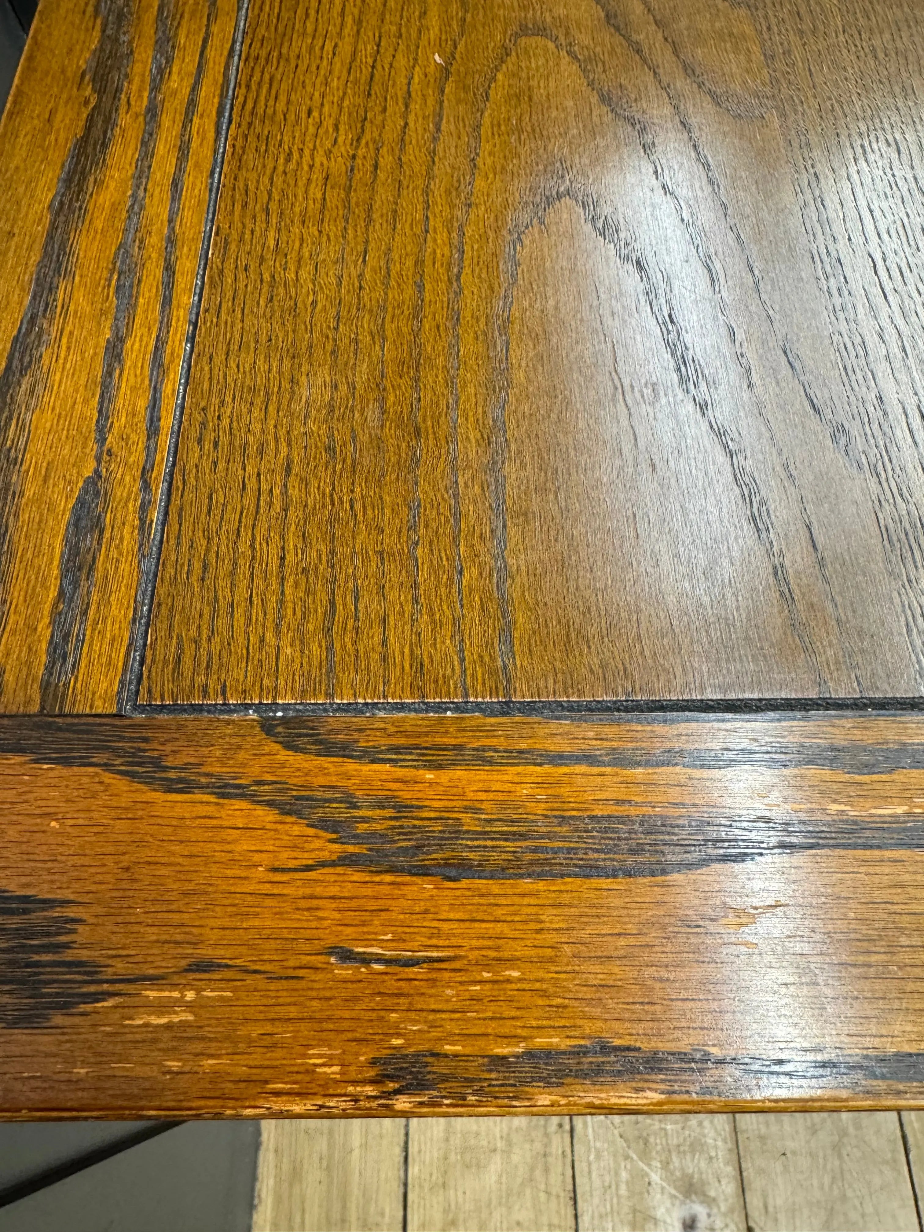 Vintage Old Charm Oak Kitchen Dining Table Extending Draw Leaf Refectory Style