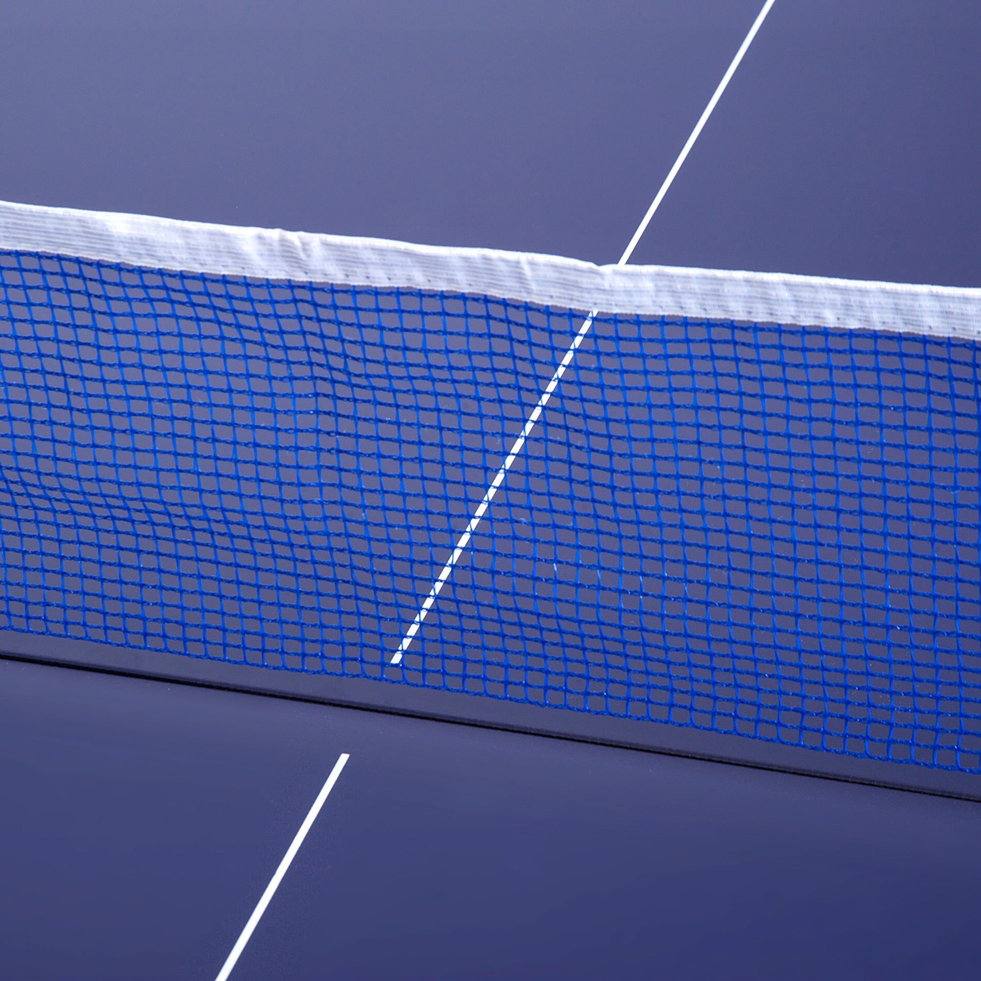 HOMCOM 6ft 182cm Mini Table Tennis Table Folding Ping Pong Table with Net Multi-Use Table for Indoor Outdoor Game, Blue
