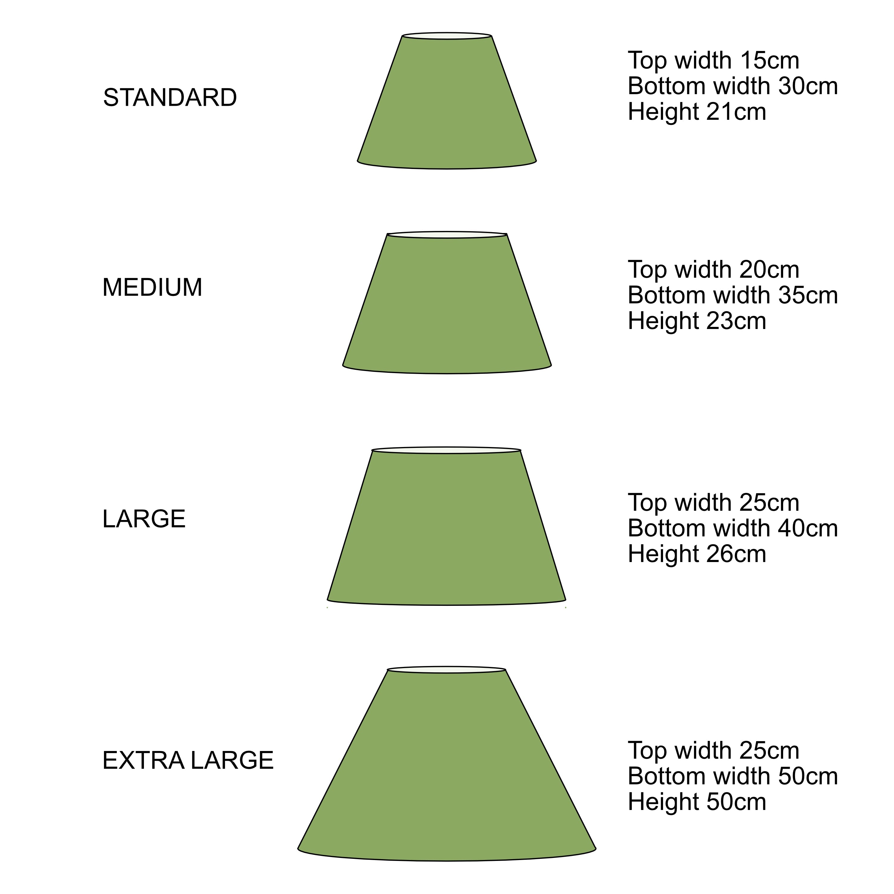 Green Wiggle Textured Steep Empire Lampshade | Handmade Ceiling Light Shade | UK