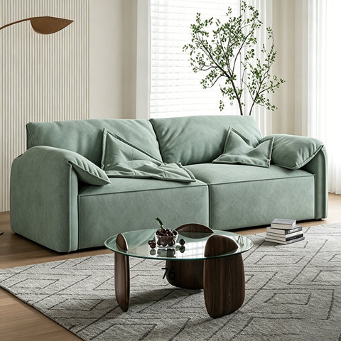 Calista Two Seater Sofa, Suede