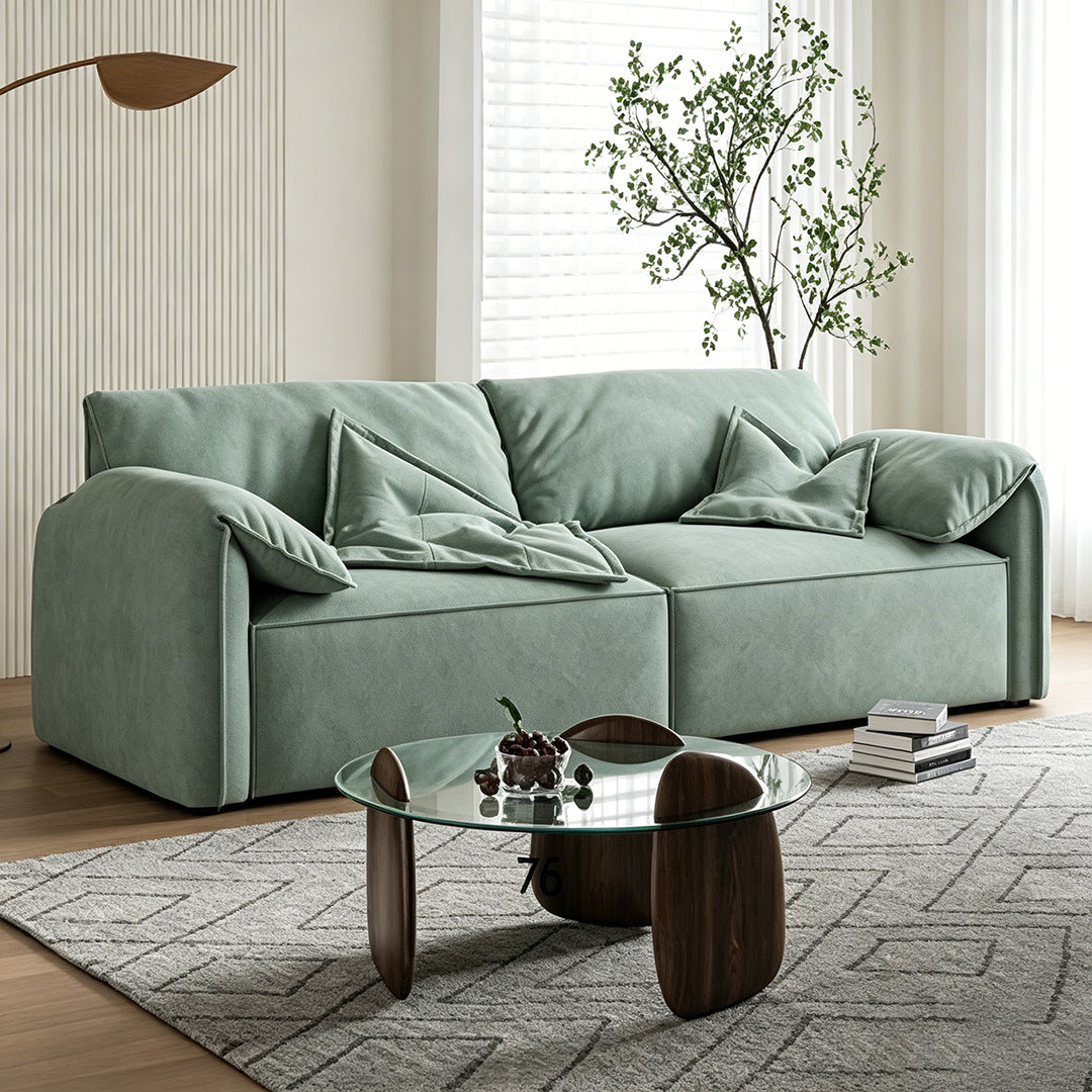 Calista Two Seater Sofa, Suede
