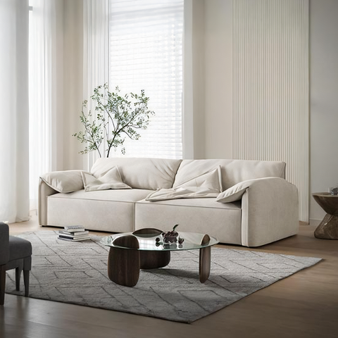 Calista Two Seater Sofa, Suede