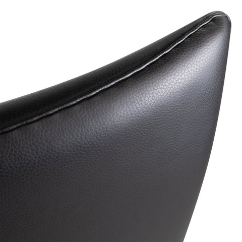 Carnaby High Back Armchair with Ottoman, Black｜ DC Concept