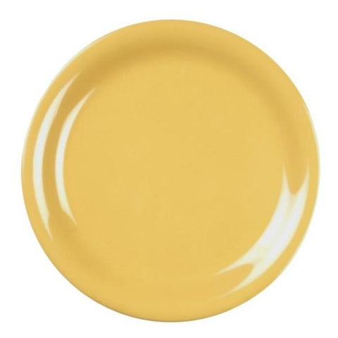 Narrow Rim Yellow Melamine Plate 265mm / 10 ½in - Pack Of 12