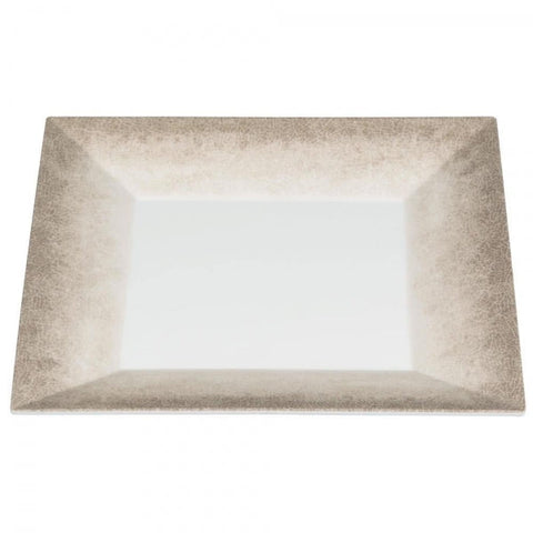 Jazz Square Melamine Plates 355mm (14") with Crackle Finished Border