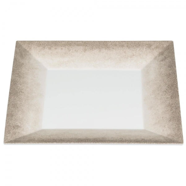 Jazz Square Melamine Plates 405mm (16") with Crackle Finished Border