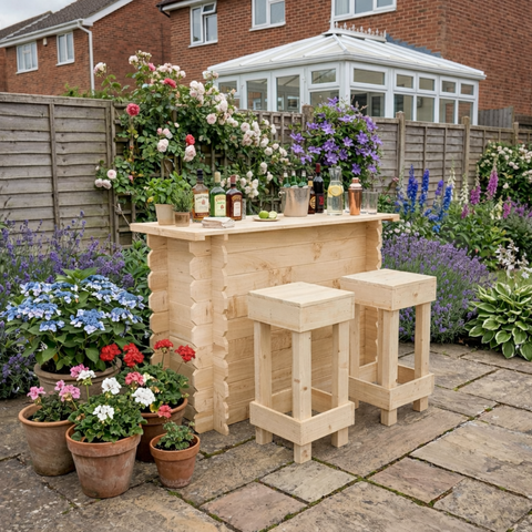 Rustic Wooden Interlock Bar