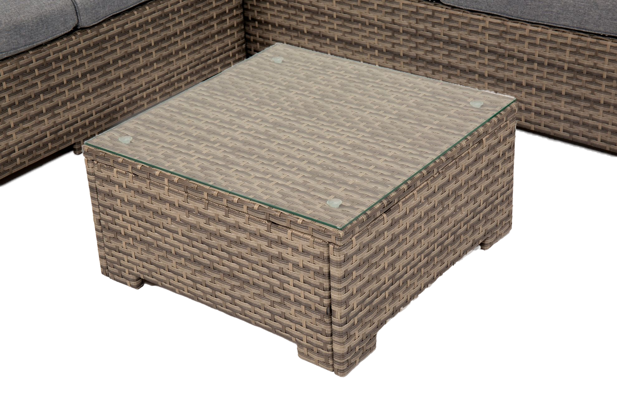 Chesterton Grey 5 Seater Corner Rattan Garden Sofa Lounge Set and Cushion Box Bundle