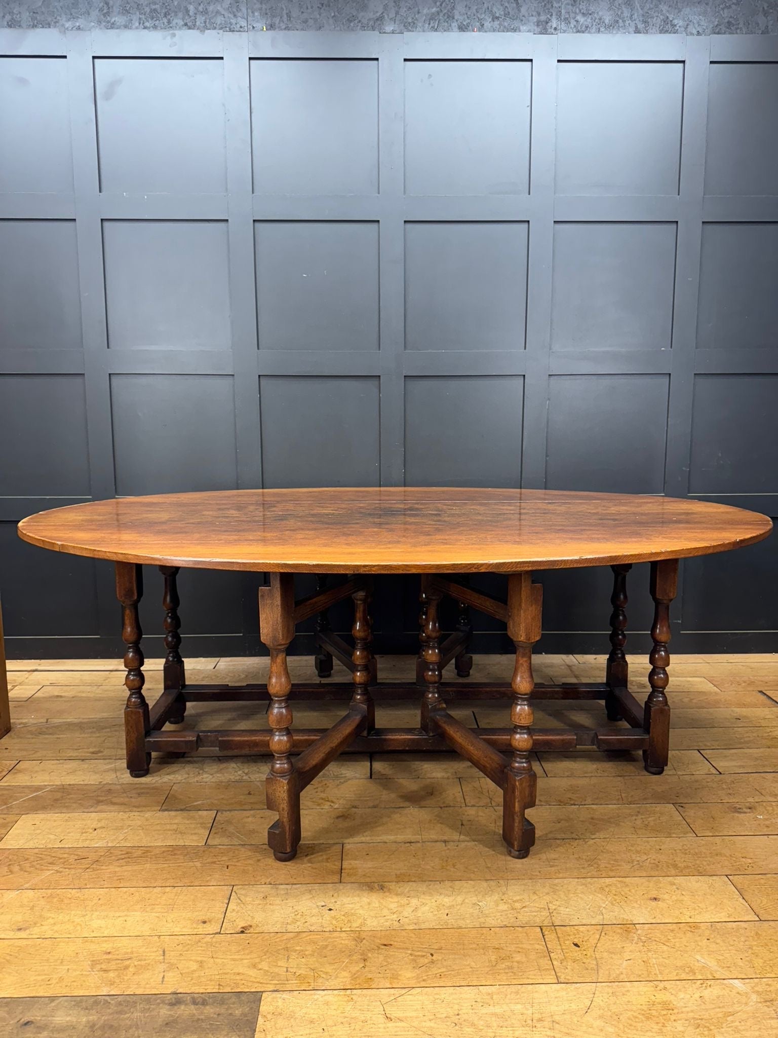 Antique Oak Wake Table Gateleg Dining Table / Large Kitchen table sideboard