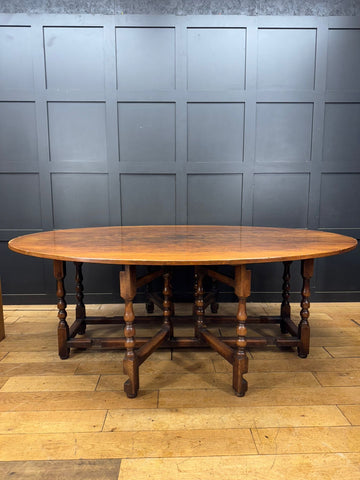 Antique Oak Wake Table Gateleg Dining Table / Large Kitchen table sideboard