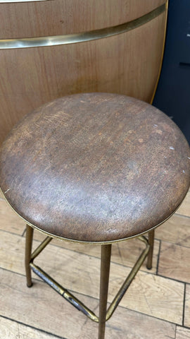 Retro Home Bar / Man cave Barget Bar And Stool / Half Barrel Bar / Retro Pub