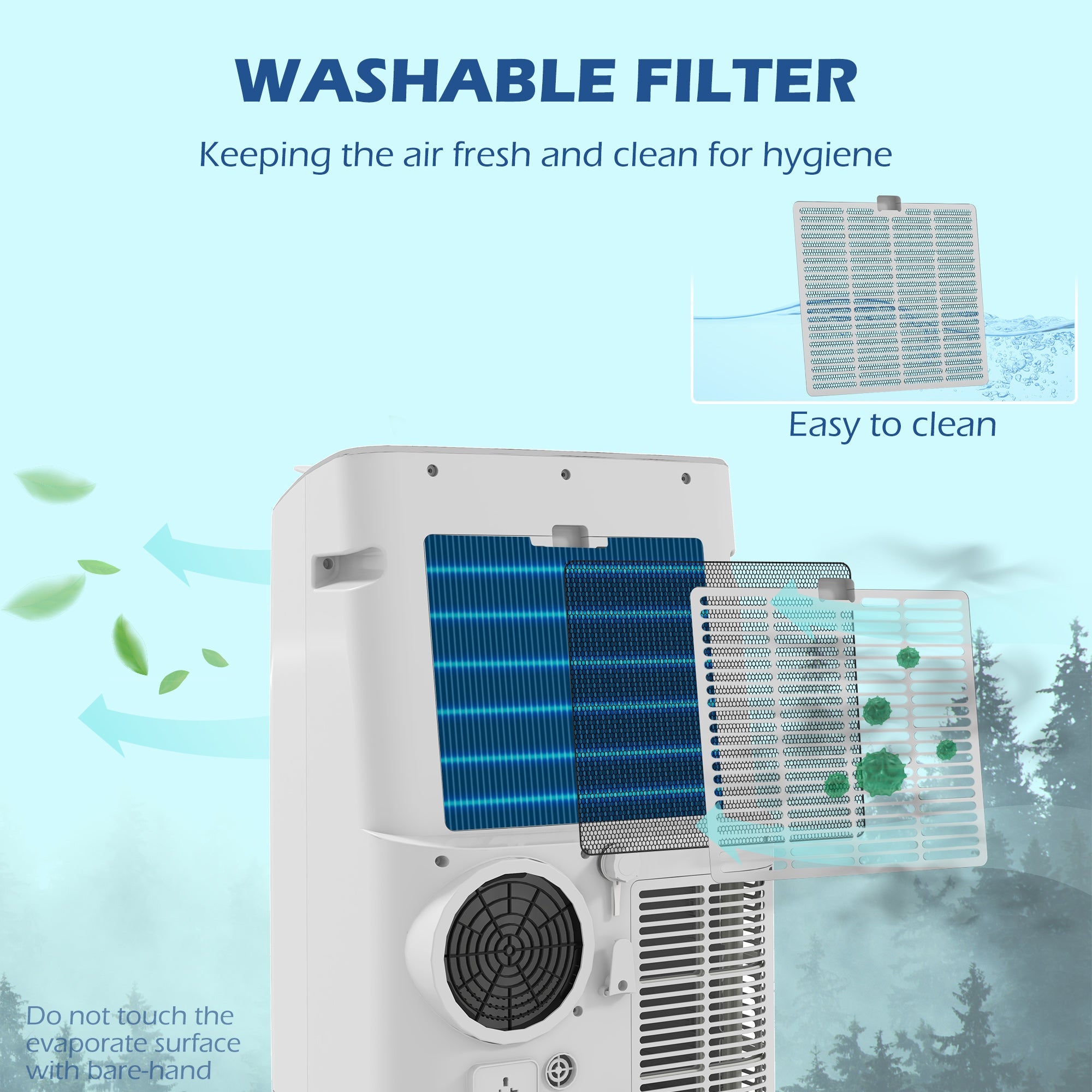 HOMCOM 14000 BTU Mobile Air Conditioner, 35m\'c2\'b2, Smart Home WiFi, with Dehumidifier, Fan, 24H Timer, Window Kit, White