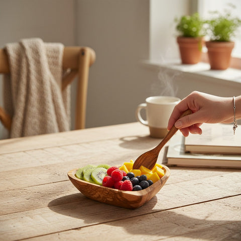 Olive Wood Heart Shaped Serving dish| 11cm 16cm 19cm Individual or 3-Piece Set