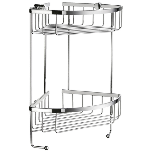 Smedbo Sideline Polished Chrome Double Corner Shower Basket DK2031