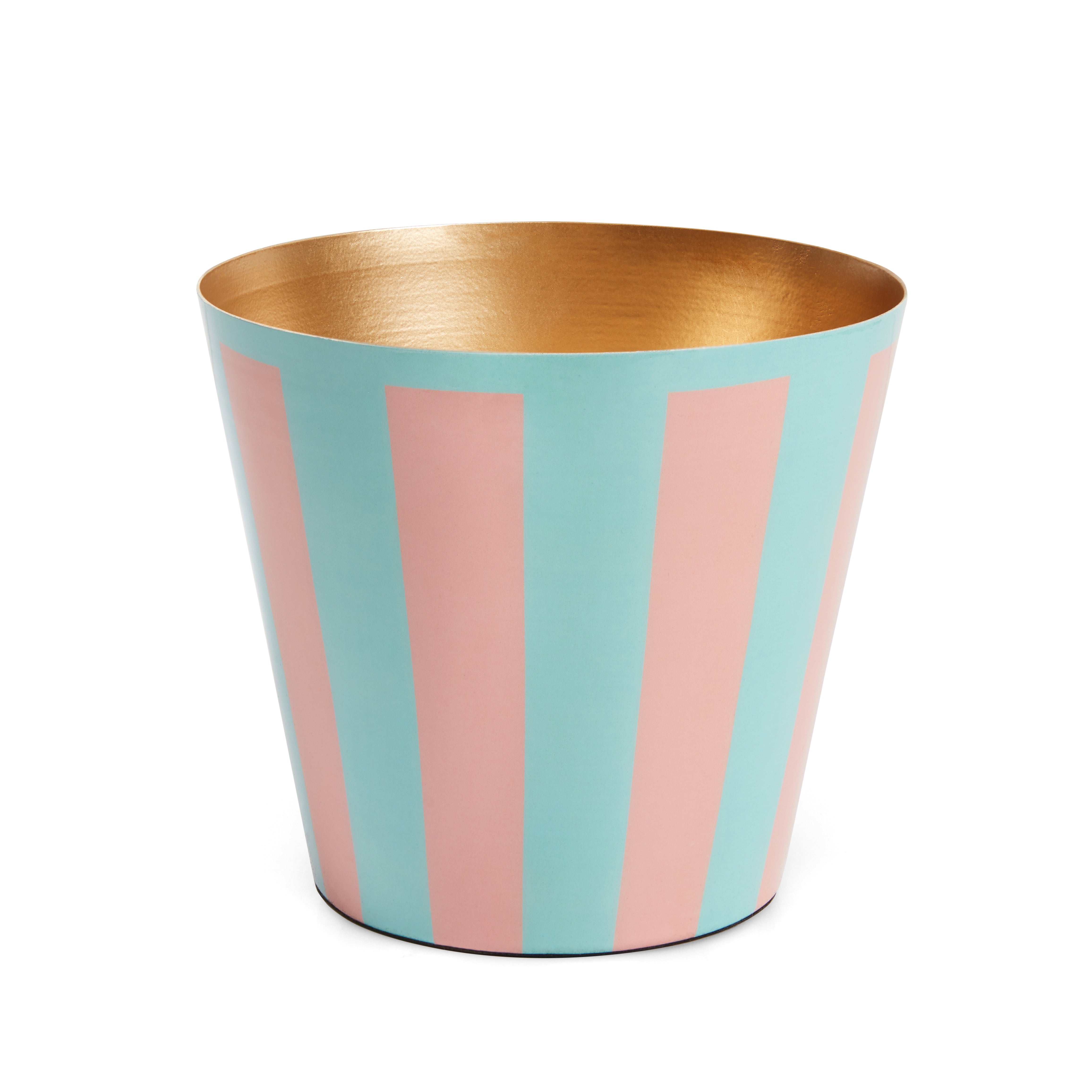 The Penny Planter in Pink and Blue Stripe