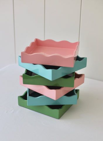 Square Allegra Tray in Pink