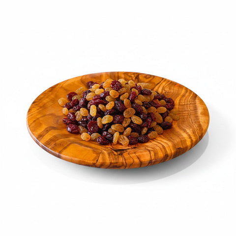 Olive Wood Round Serving Plates Set | 21cm 25cm 28cm Charcuterie Platter Dishes