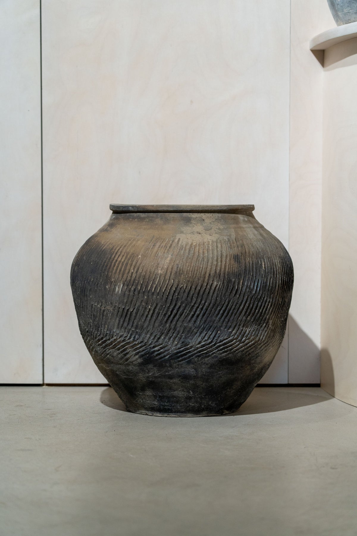 Vintage Brown and Grey Pot