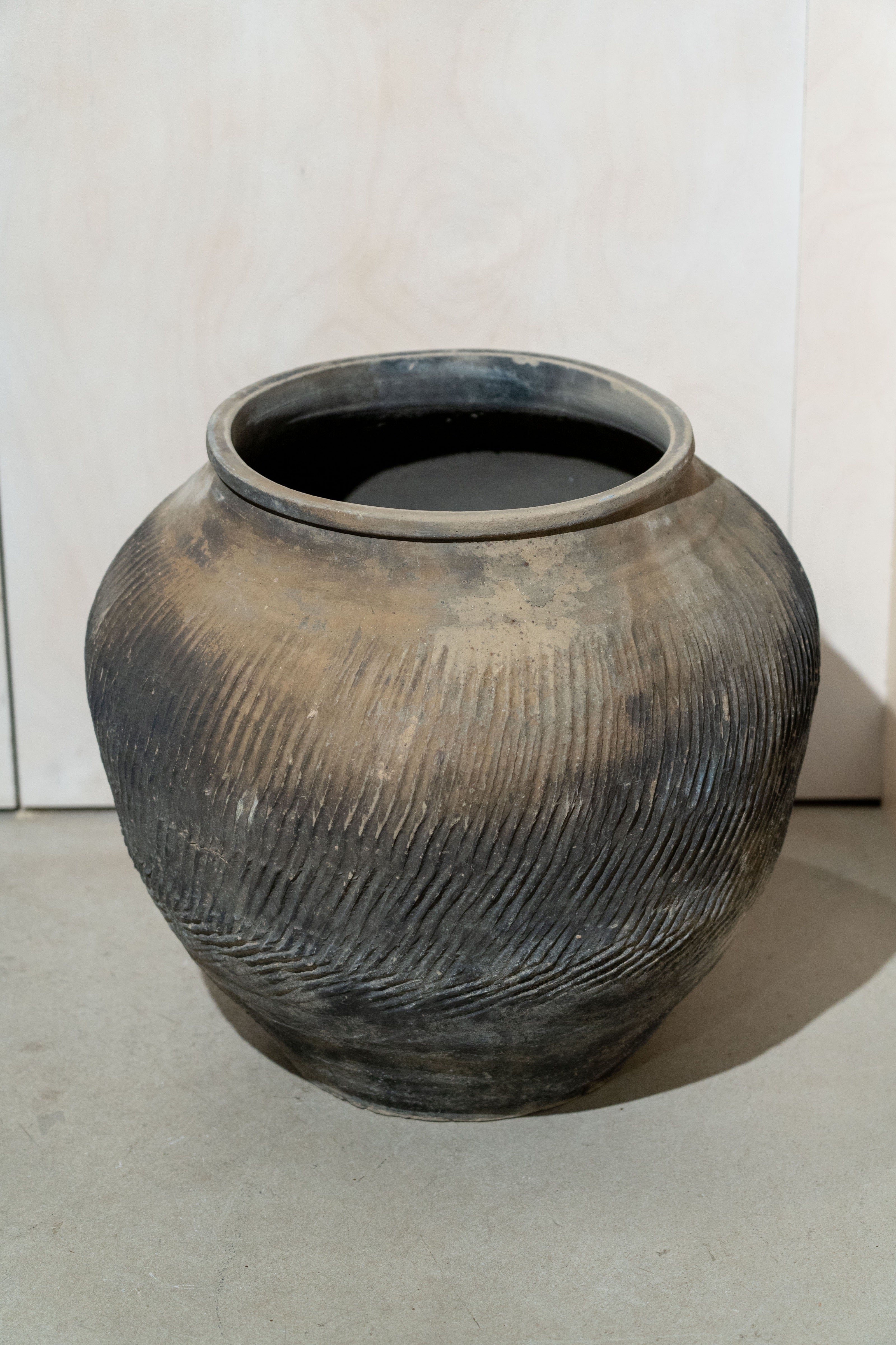 Vintage Brown and Grey Pot