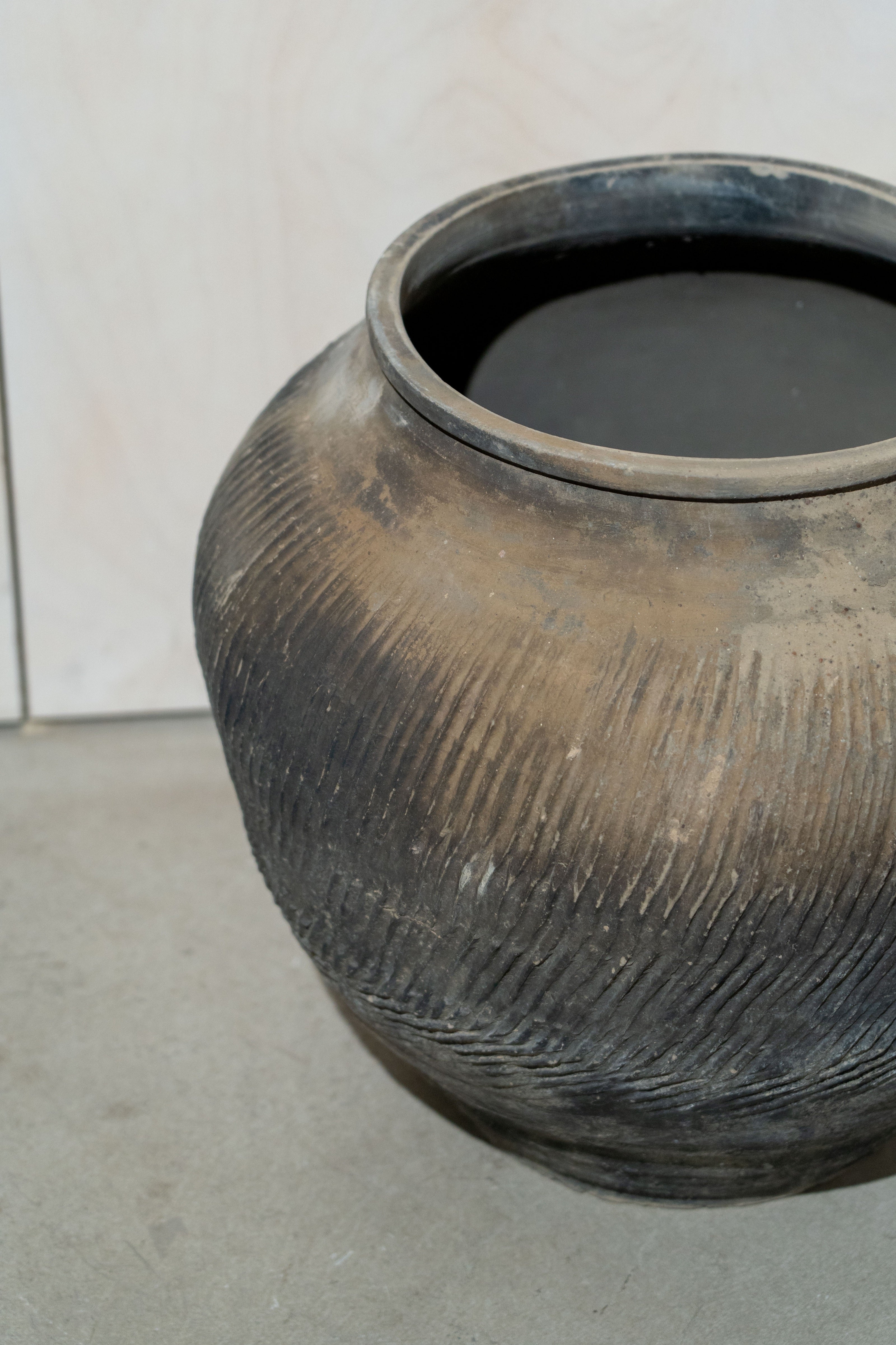 Vintage Brown and Grey Pot