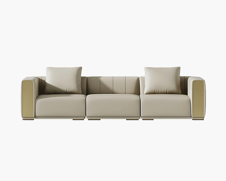 Daly Three Seater Sofa, Real Leather