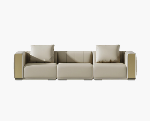 Daly Three Seater Sofa, Real Leather