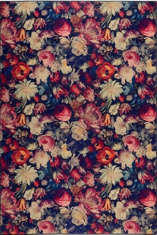 Eco-Washable Dark Flowers Design