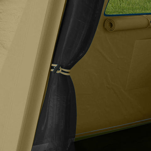 Outsunny Inflatable Camping Tent w/ Hand Pump, Easy Setup 1/2 Person Blow Up Tent Waterproof 190T Taffeta w/ Mesh Windows, Doors and Carry Bag, Brown