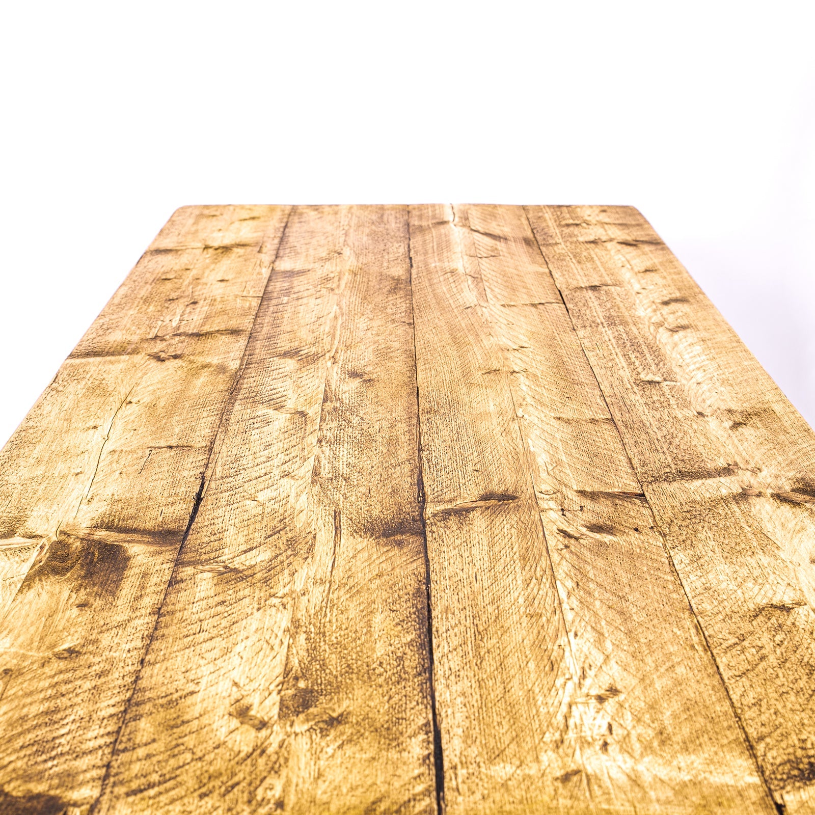 Dining Tables with Black Steel Legs - Industrial Wooden Table